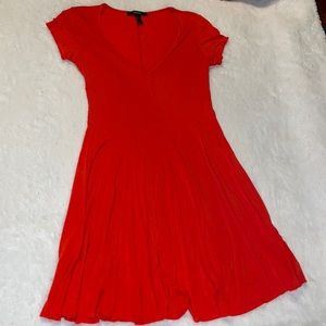 Red skater dress